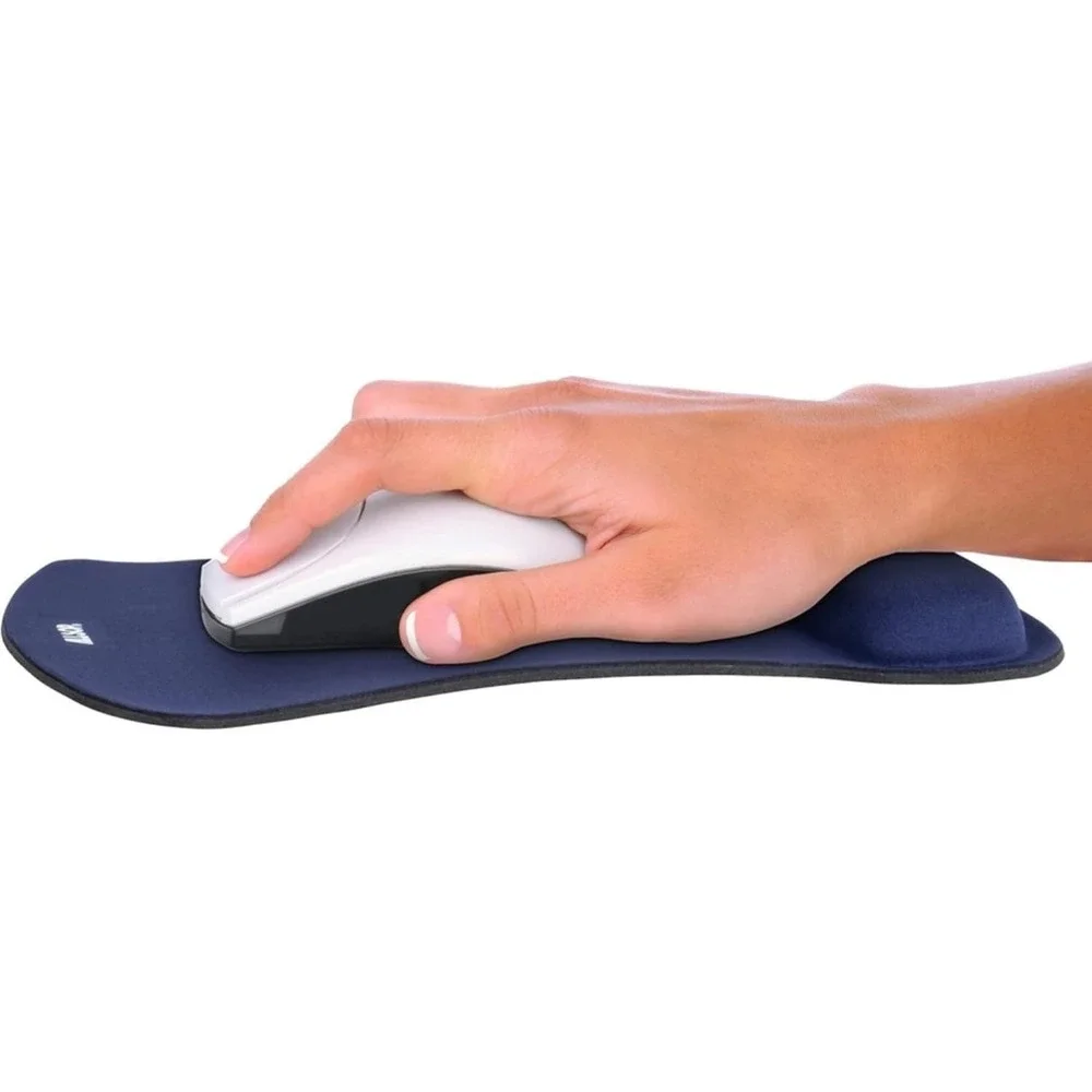 Allsop 30193 Ergoprene Gel Mouse Pad with‎ Wrist Rest Eco-friendly Non-Skid Blue